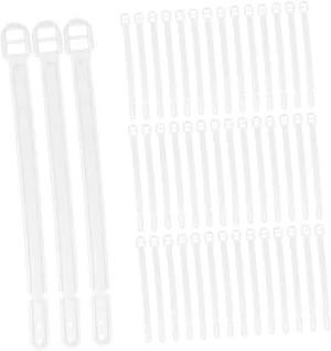 100pcs Clear Plastic Luggage Tag Loops Identification Straps for Bags Backpacks Suitcases Lightweight Versatile Travel Accessories Secure Plastic Buckle Design