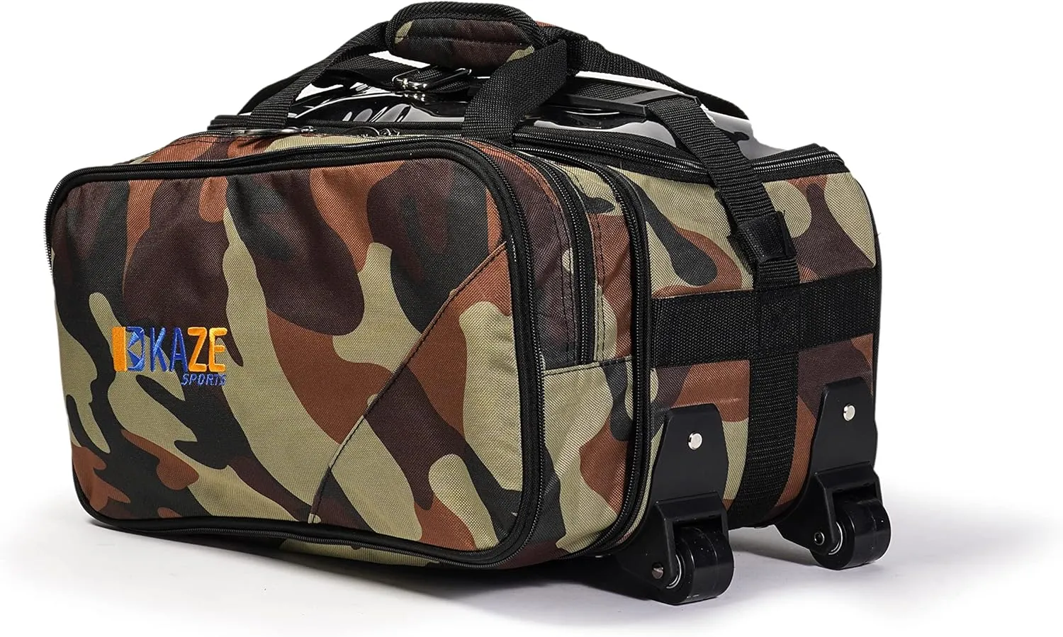 2 Ball Compact Bowling Tote Roller with Expandable Shoe Storage