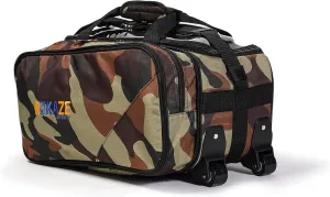 2 Ball Compact Bowling Tote Roller with Expandable Shoe Storage