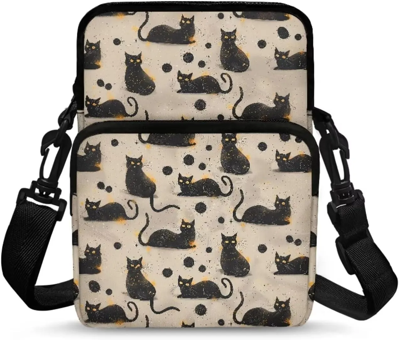 2 Layer Cross Body Bags Shoulder Sling Bag Purse Satchel Bags for Men Women Girls Boys