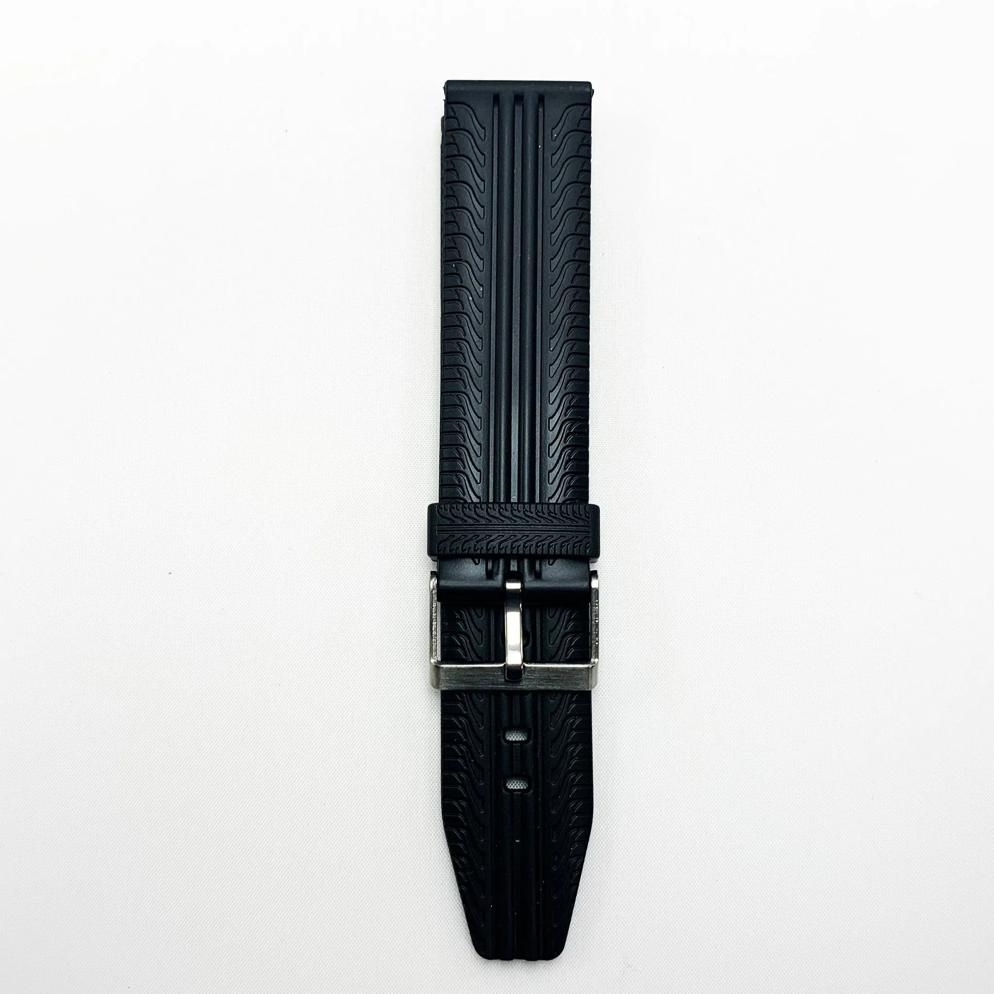 22 MM PVC Extra Grip Watch Band With Black Color Quick Release Regular Size Watch Strap