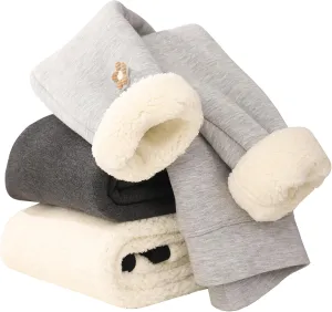 3 pack Girls Fleece Lined Leggings kids Winter Thick Warm Pants fleece pants girls