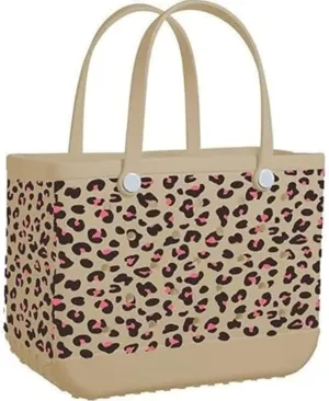 3 Sizes Waterproof Rubber Beach Tote Bag - Large/Medium/Small Waterproof, Sandproof, Washable, Lightweight Travel & Outdoor