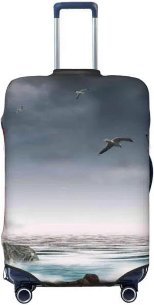 3d Lighthouse In The Surf Luggage Cover,Washable Suitcase Covers Fashion Luggage Covers,Anti-Scratch Suitcase Protector Cover