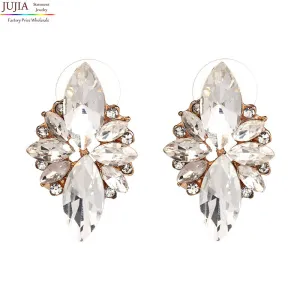 4 colors New 2017 fashion HOT women stud earrings crystal vintage korean Earrings for women jewelry wholesale
