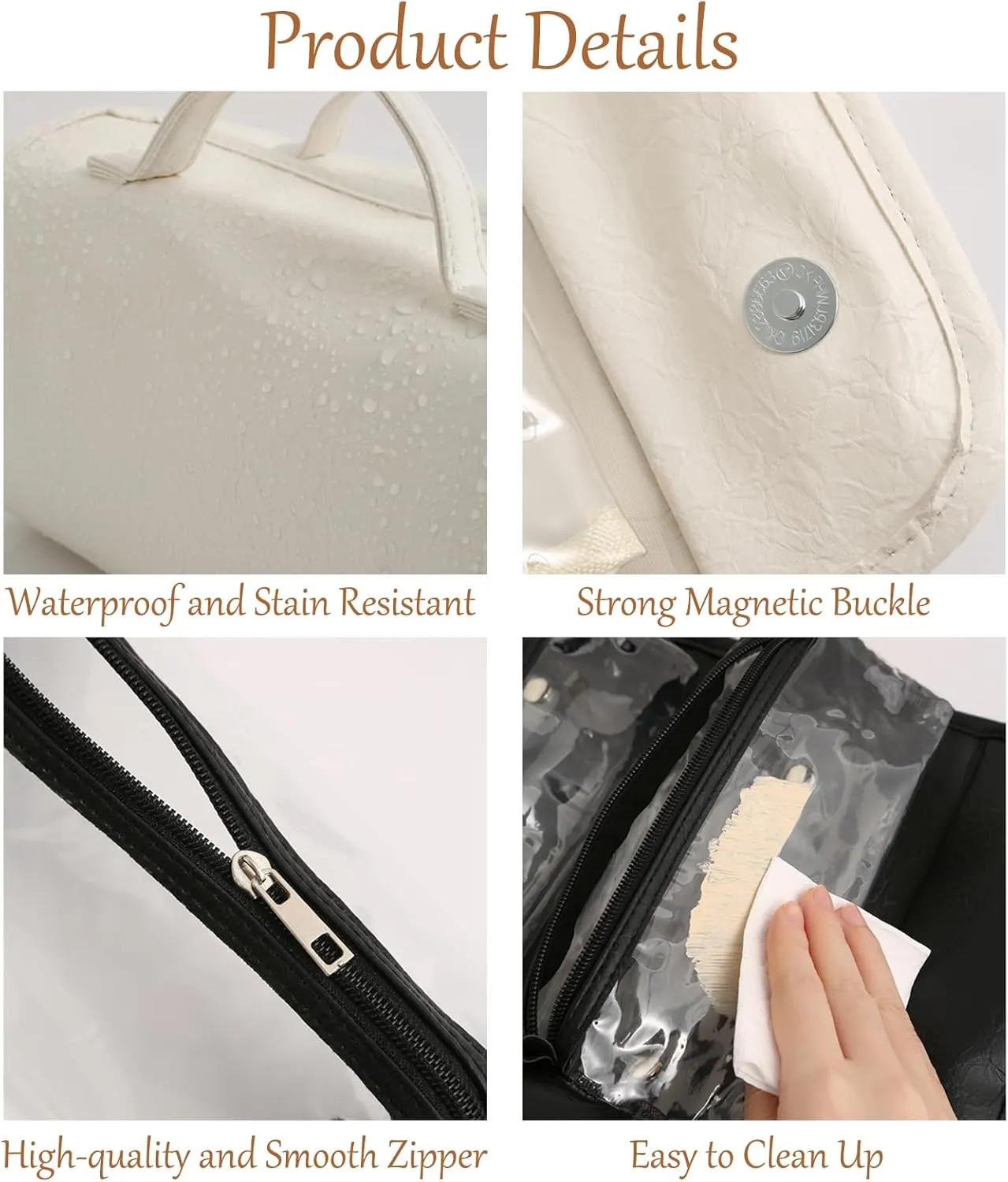 4-in-1 Expandable Makeup Organizer Makeup Bags For Women Cosmetic Bag For Purse Waterproof Cosmetic Bags
