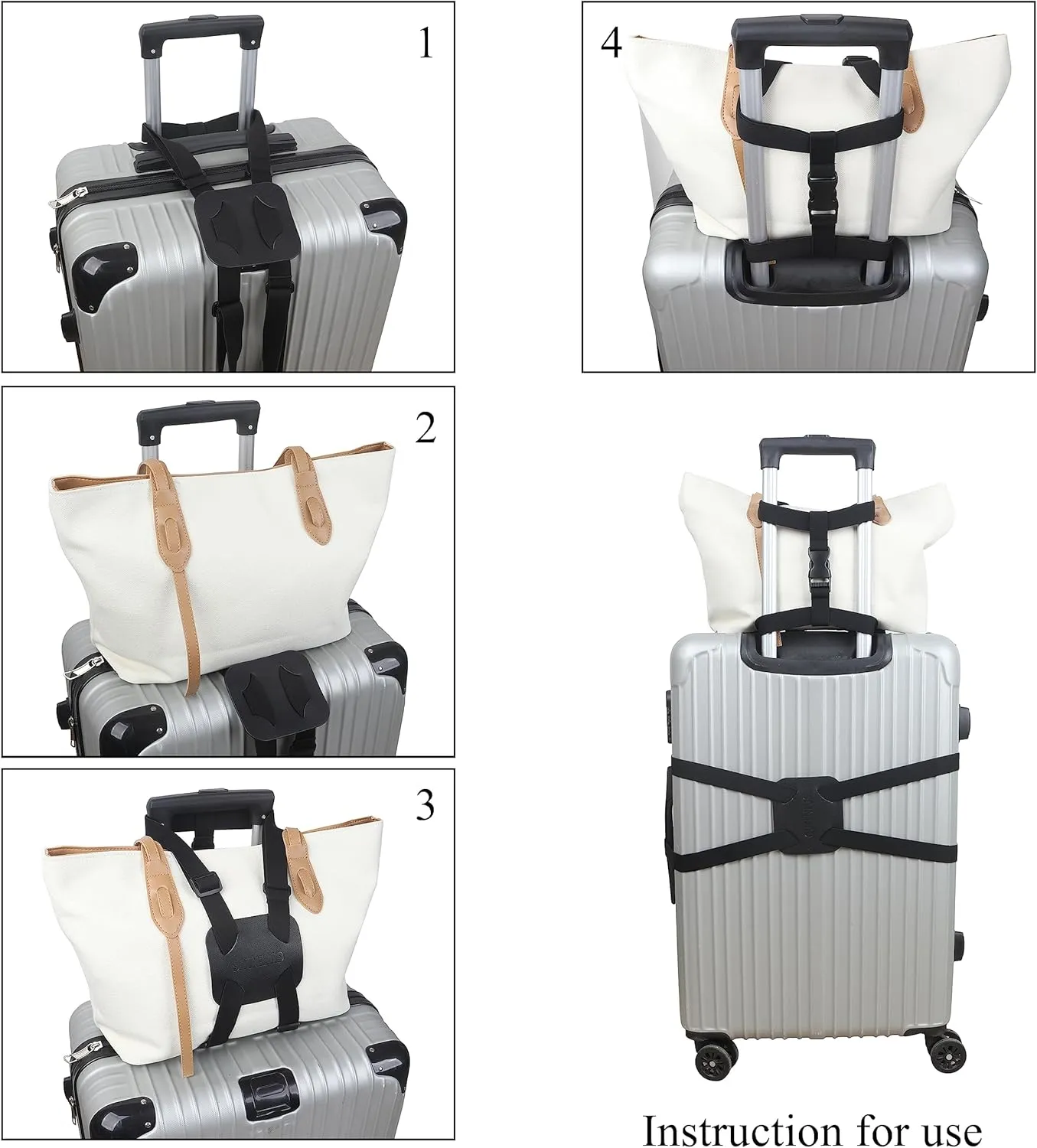 Adjustable Luggage Straps for Suitcases Add a Bag High Elastic Travel Bungees Connecting Carry On Bag TSA Approved (Green Luggage strap-1PCS)