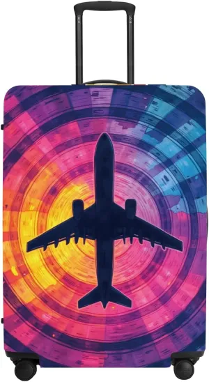 Airplane Silhouette Luggage Protector, Scratch Resistant Suitcase Cover for Frequent Flyers, Travel Essentials for Business Trips