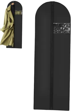 Amosfun Foldable Hanging Garment Bag for Formal Gowns Suits and Dresses Elegant Design Space Saving Storage Enhanced Protection for Travel and Closet Organization