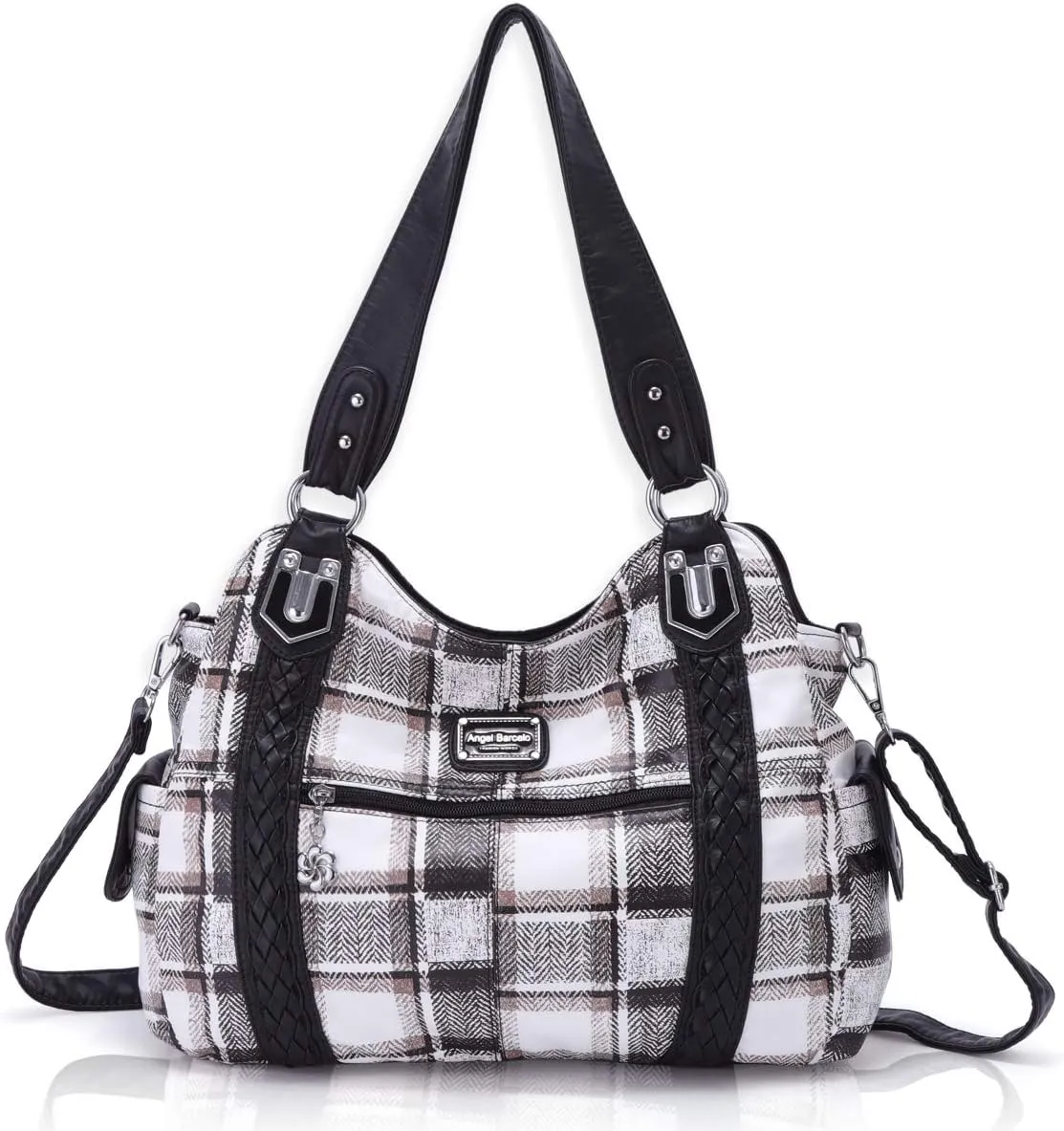 Angel Barcelo Roomy Fashion Hobo Womens Handbags Ladies Purse Satchel Shoulder Bags Tote Washed Leather Bag