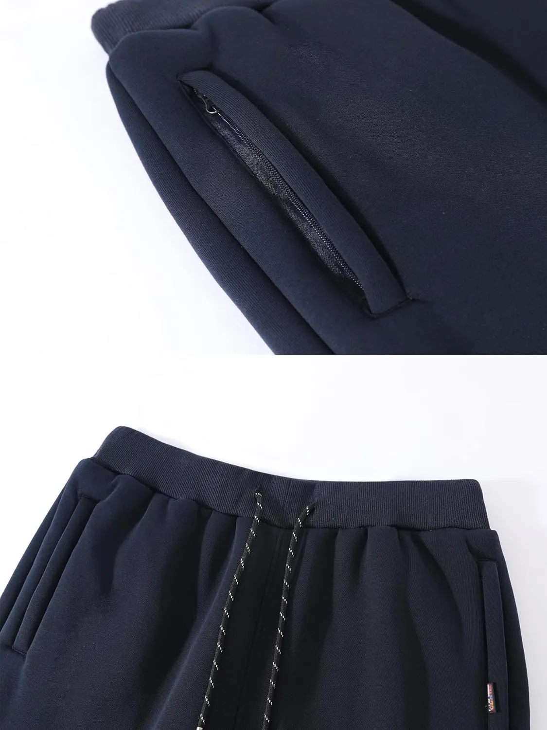 Aprsfn Men's Sherpa Lined Sweatpants Thicken Warm Athletic Pants Sports Jogger