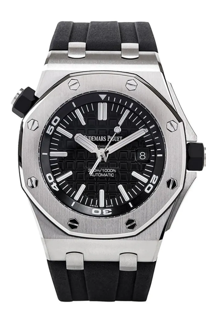 Audemars Piguet Royal Oak Offshore Diver Black Dial Black Rubber Men's Watch 15710ST.OO.A002CA.01