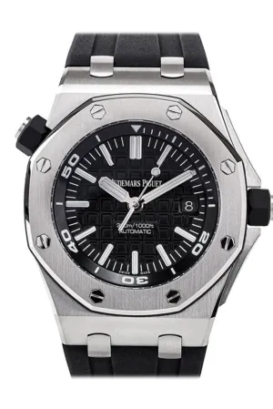 Audemars Piguet Royal Oak Offshore Diver Black Dial Black Rubber Men's Watch 15710ST.OO.A002CA.01