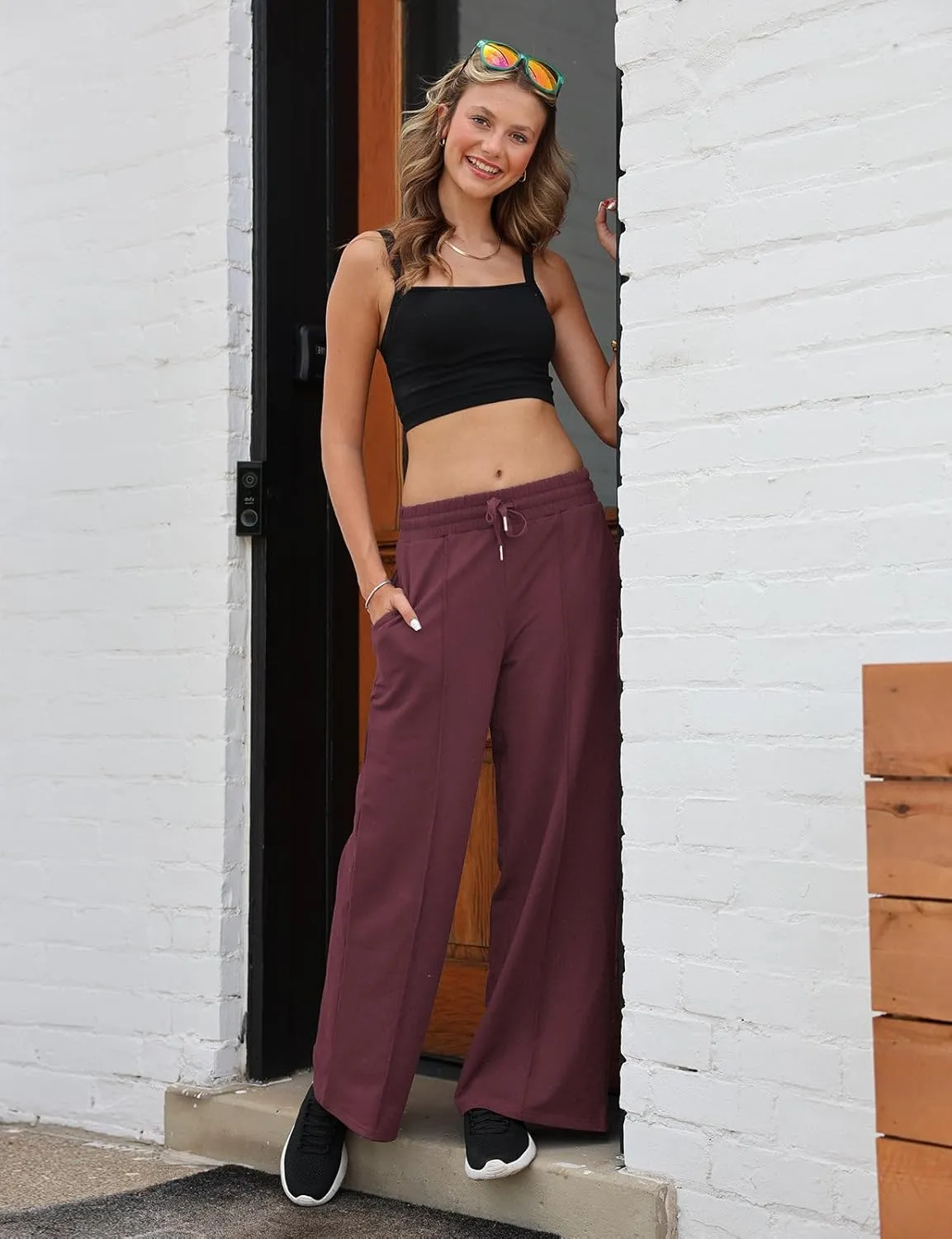 baleaf Women's Track Pants Athletic Jogging Sweatpants Zipper Pockets Warm-Up Sports Running Pants