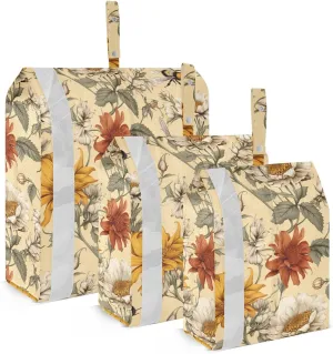 Bees Flowers Leaves Packing Cubes for Travel 3 Set Compression Bags Luggage Bags for Packing