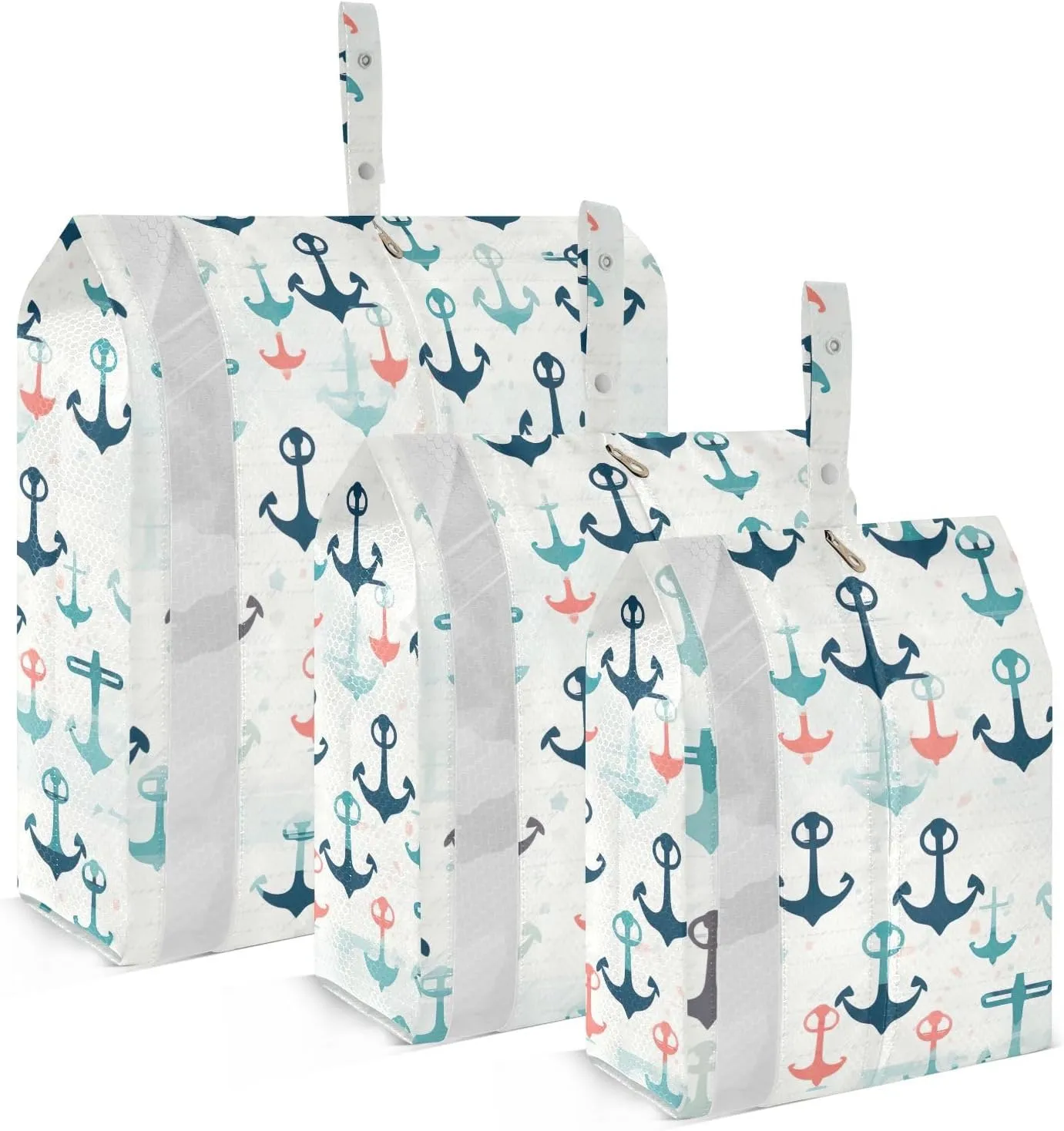 Blue Anchor Packing Cubes for Travel 3 Set Packing Bags Suitcase Organizer Bags Set for Travel