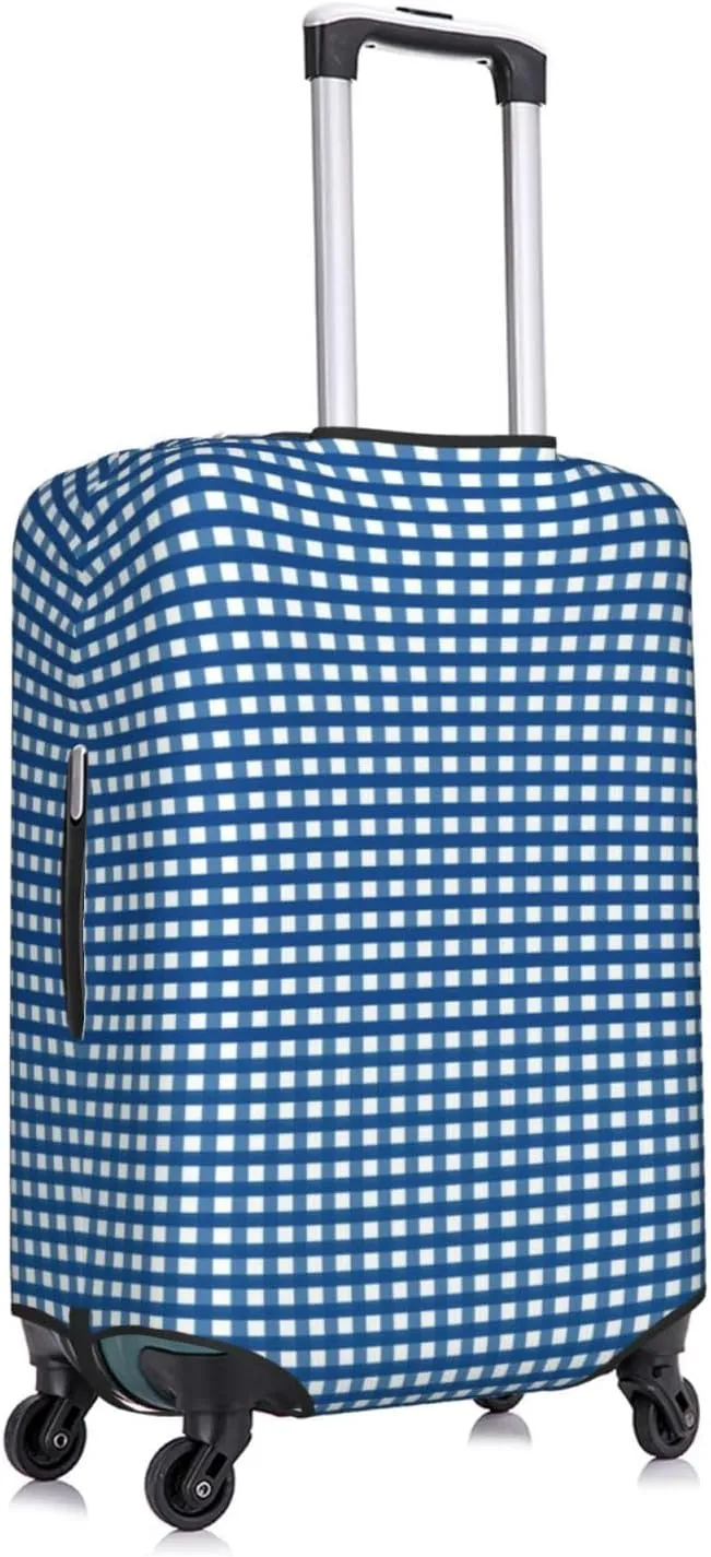 Blue Gingham Luggage Cover,Washable Suitcase Covers Fashion Luggage Covers,Anti-Scratch Suitcase Protector Cover