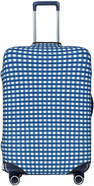 Blue Gingham Luggage Cover,Washable Suitcase Covers Fashion Luggage Covers,Anti-Scratch Suitcase Protector Cover