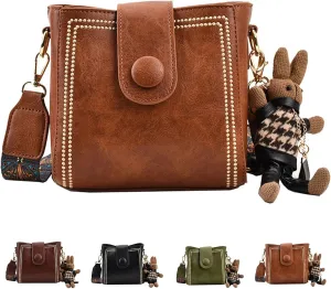 Bootara Bucket Bag, Vintage Crossbody Bag With Adjustable Wider Shoulder Strap, Spacious Travel Tote