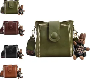Bootara Bucket Bag, Vintage Crossbody Bag With Adjustable Wider Shoulder Strap, Spacious Travel Tote