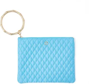 Bracelet Pouch  Clutch Bag with Bamboo Bangle Zip, Stylish Wristlet for Women, Lightweight & Spacious Accessory