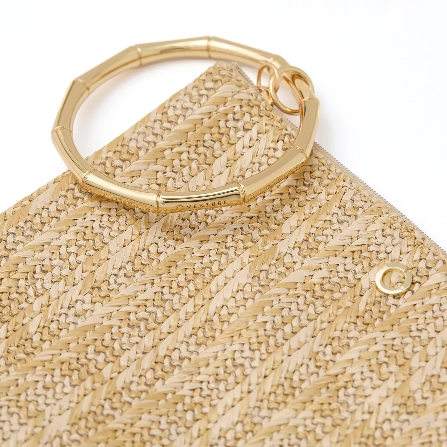 Bracelet Pouch  Clutch Bag with Bamboo Bangle Zip, Stylish Wristlet for Women, Lightweight & Spacious Accessory