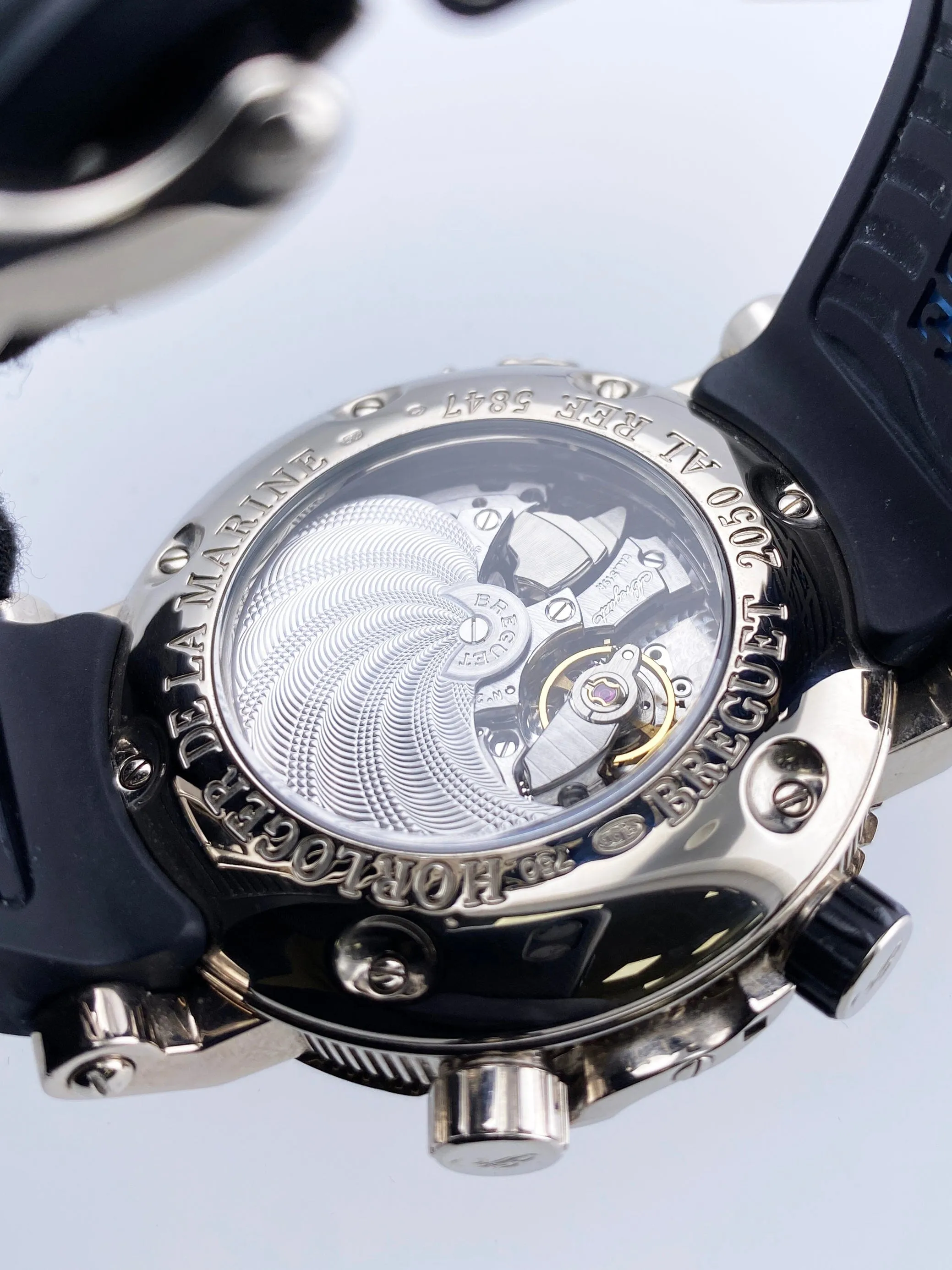 Breguet Marine Royal 5847 18K White Gold Mens Watch Box Papers