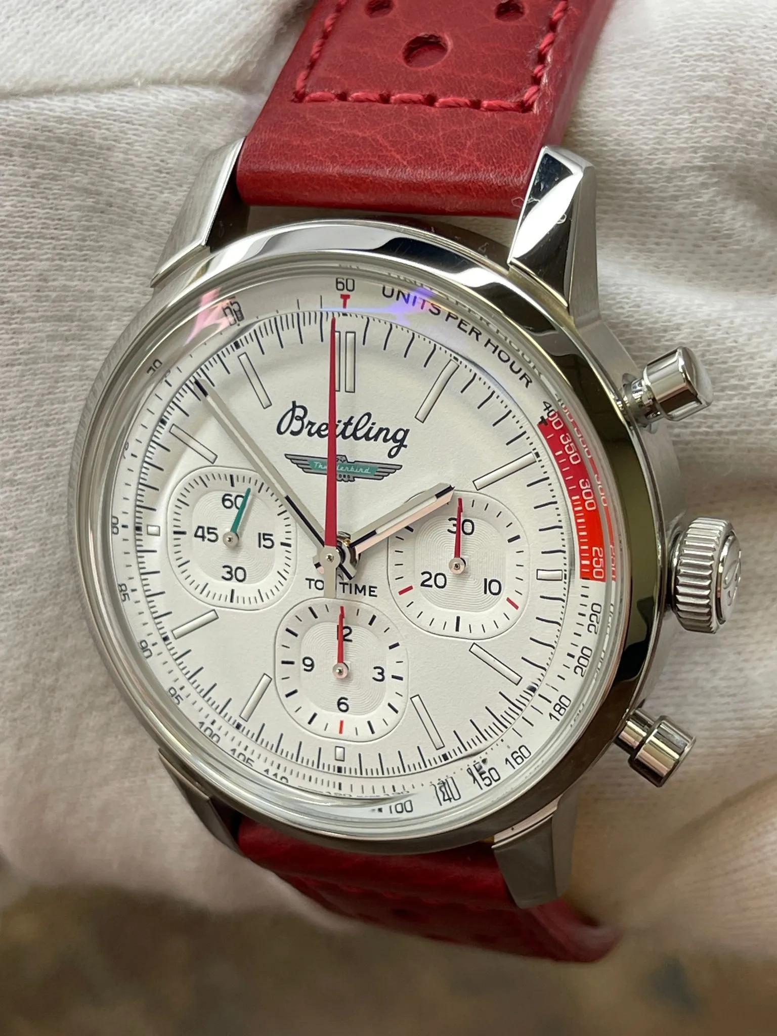 Breitling TOP TIME B01 FORD THUNDERBIRD AB01766A1A1X1 White Dial Automatic Men's Watch