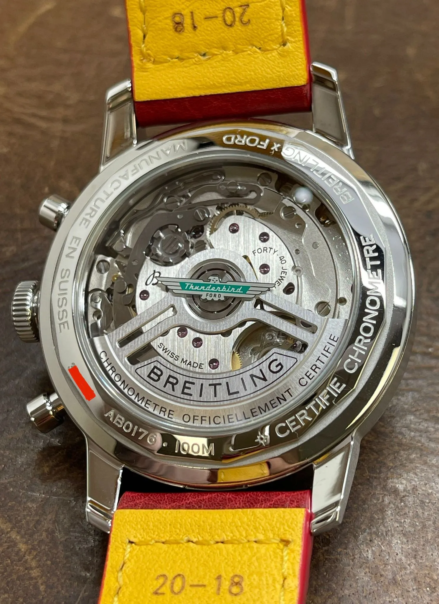 Breitling TOP TIME B01 FORD THUNDERBIRD AB01766A1A1X1 White Dial Automatic Men's Watch