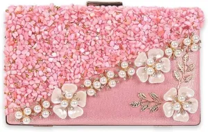Bridal Wedding Purse Elegant Crossbody Women Evening Rhinestone Clutch Sparkly Crystal Handbag Pearl Beaded Shoulder