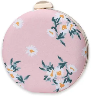 Bridal Wedding Purse Elegant Shoulder Vintage Handbag Ladies Crossbody Round Clutch Purses for Women Flower Evening