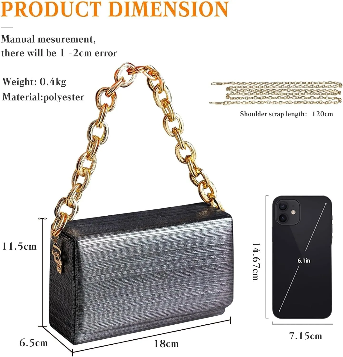Bridal Wedding Purse Sparkly Sequin Handbag Elegant Shoulder With Chain Glitter Crossbody Evening for Women