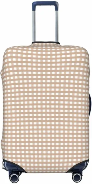 Brown Gingham Luggage Cover,Washable Suitcase Covers Fashion Luggage Covers,Anti-Scratch Suitcase Protector Cover