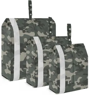Camouflage Dark Green Packing Cubes Set of 3, Lightweight Travel Luggage Organizers Foldable Bags for Easy Packing and Organization
