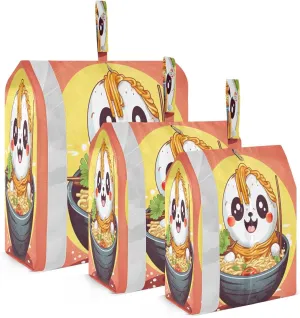 Cartoon Noodles Packing Cubes for Travel 3 Set Travel Organizer Bags Luggage Organizer Bags for Carry On