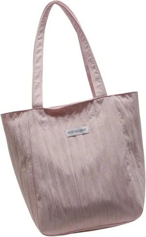 Casual Korean Bucket Bag for Women Spacious Single Shoulder Bags Large Handbag Underarm Purse Fashion Accessory