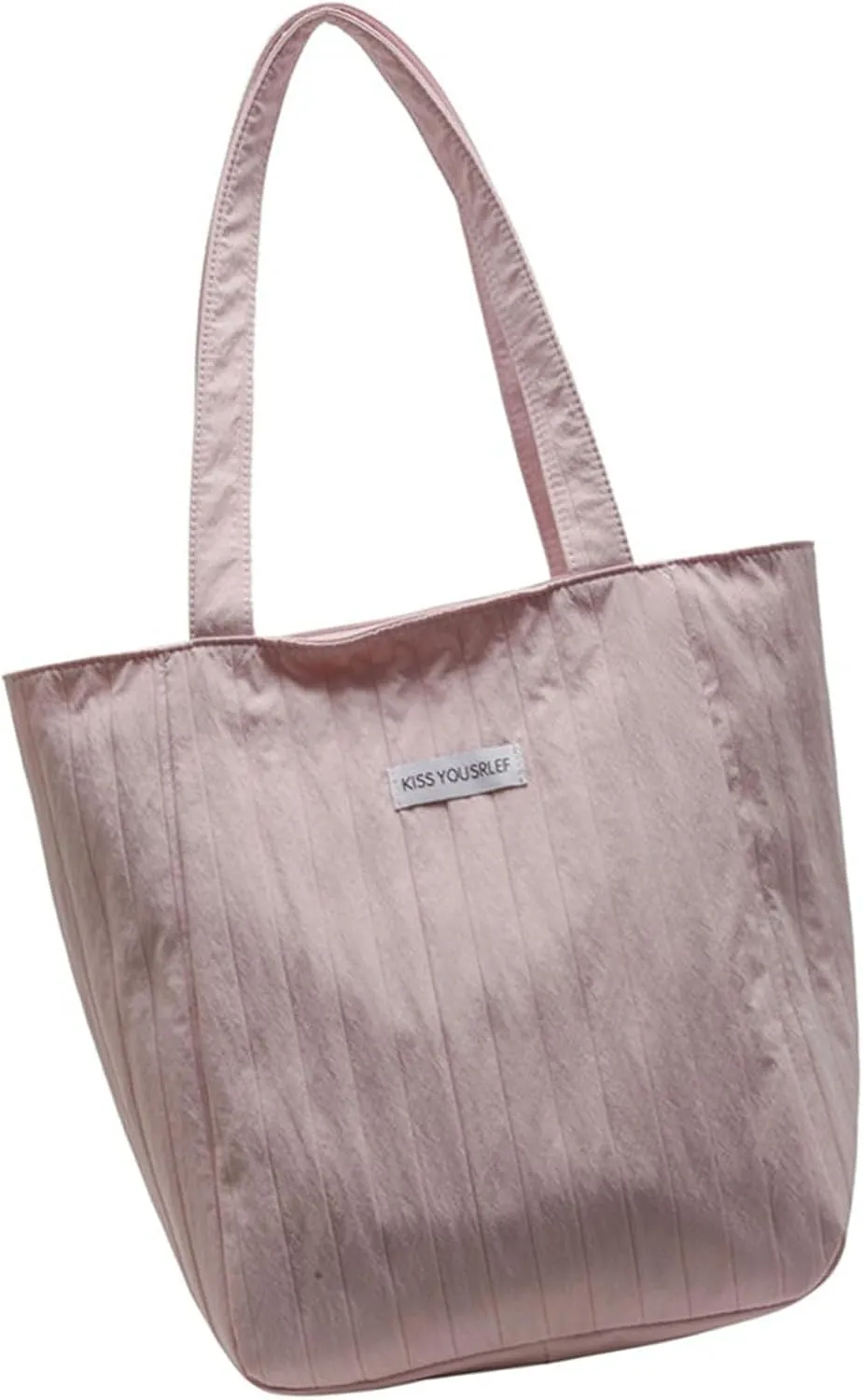 Casual Korean Bucket Bag for Women Spacious Single Shoulder Bags Large Handbag Underarm Purse Fashion Accessory