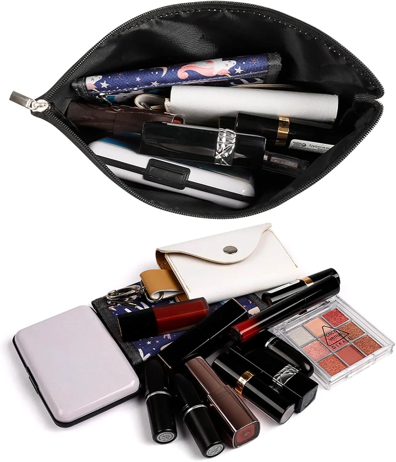 Chile Flag Travel Cosmetic Bag Lightweight Makeup Organizer for Women