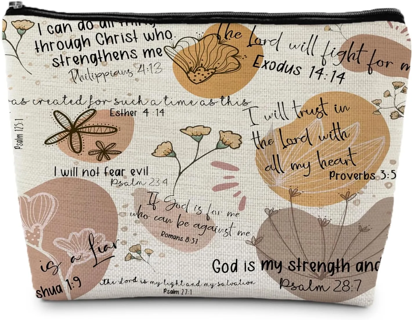 Christian Bible Verse Scripture Gifts for Women Makeup Pouch Bag Cosmetic Bags for Women