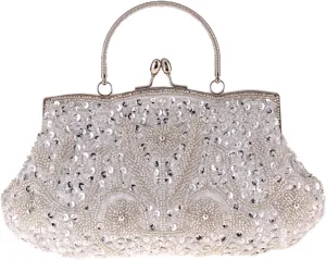 Clutch Purses for Women Elegant Womens Crystal Evening Bags Wedding Bridal Diamond Handbags for Banquets, Parties, and Proms