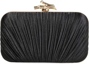 Clutch Purses for Women, Pleated Woven Evening Bag Designer Party Handbag for Cocktail/Formal/Prom/Wedding