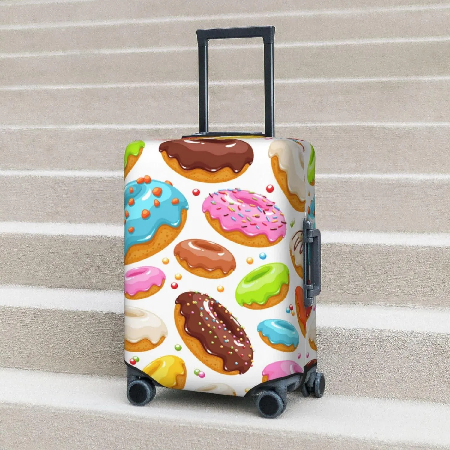 Color Donut Luggage Cover,Washable Suitcase Covers Fashion Luggage Covers,Anti-Scratch Suitcase Protector Cover