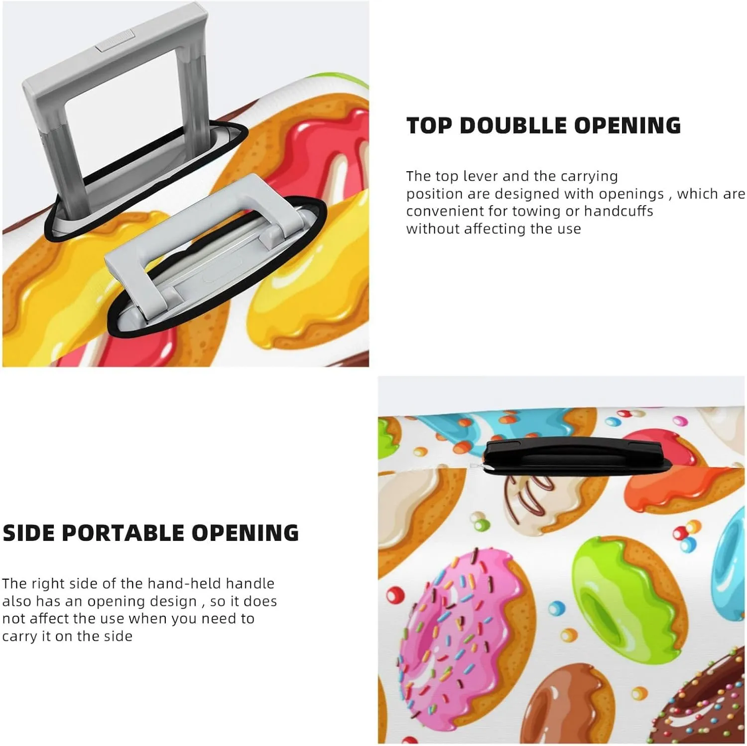Color Donut Luggage Cover,Washable Suitcase Covers Fashion Luggage Covers,Anti-Scratch Suitcase Protector Cover