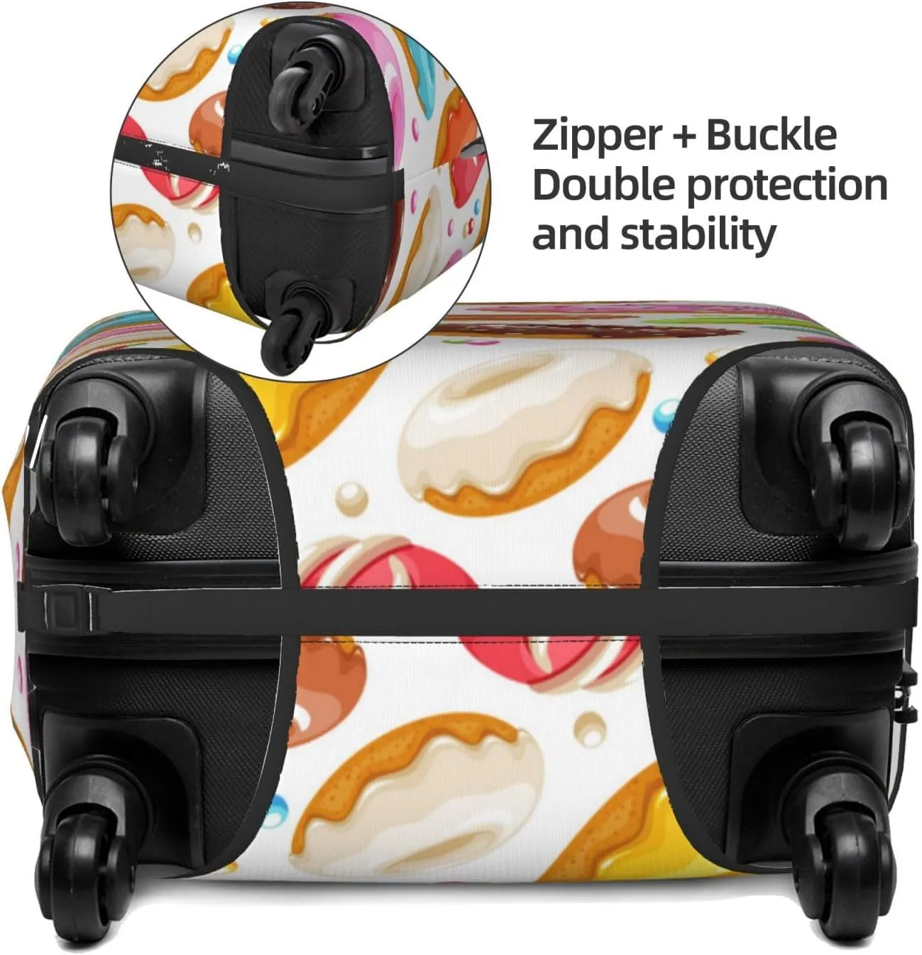 Color Donut Luggage Cover,Washable Suitcase Covers Fashion Luggage Covers,Anti-Scratch Suitcase Protector Cover