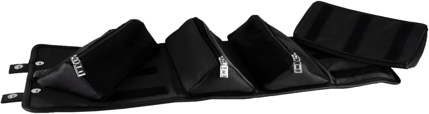 Compact Foldable Travel Toiletry Kit Bag with 4 Removable Pouches, Dopp Kit Bathroom Bag for Cosmetic, Makeup, Personal Hygiene Items, Washkit