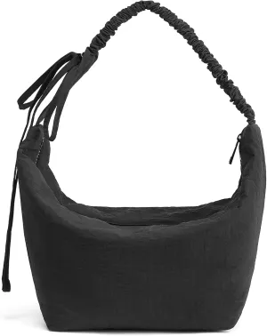 CORALDAISY Crescent Bag Hobo Crossbody Bags for Women Tote Handbag Ruched Shoulder Bag Lightweight Casual Sling Bag