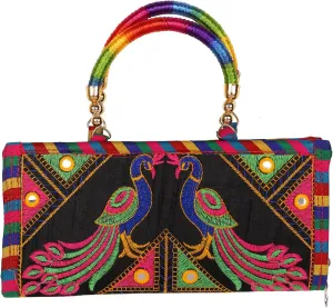 Craft Trade Clutch Bags for Women - Rajasthani Hand Embroidered Mini Crossbody Bag Women's Cluches for Wedding Party Gifts