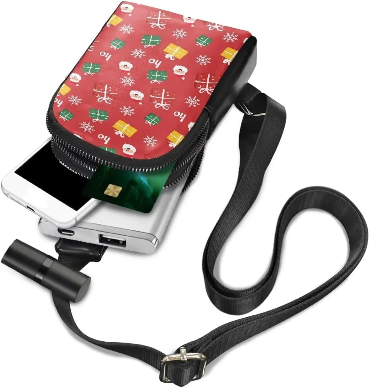 Crossbody Bags for Women, Christmas Snowflake Leather Bags for Women Waterproof Portable Shoulder Purse Fashion Chest Bags Lightweight to Store Items