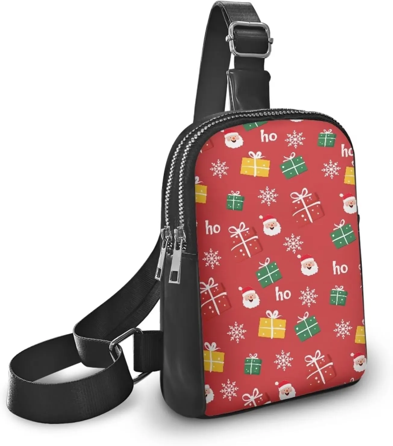 Crossbody Bags for Women, Christmas Snowflake Leather Bags for Women Waterproof Portable Shoulder Purse Fashion Chest Bags Lightweight to Store Items