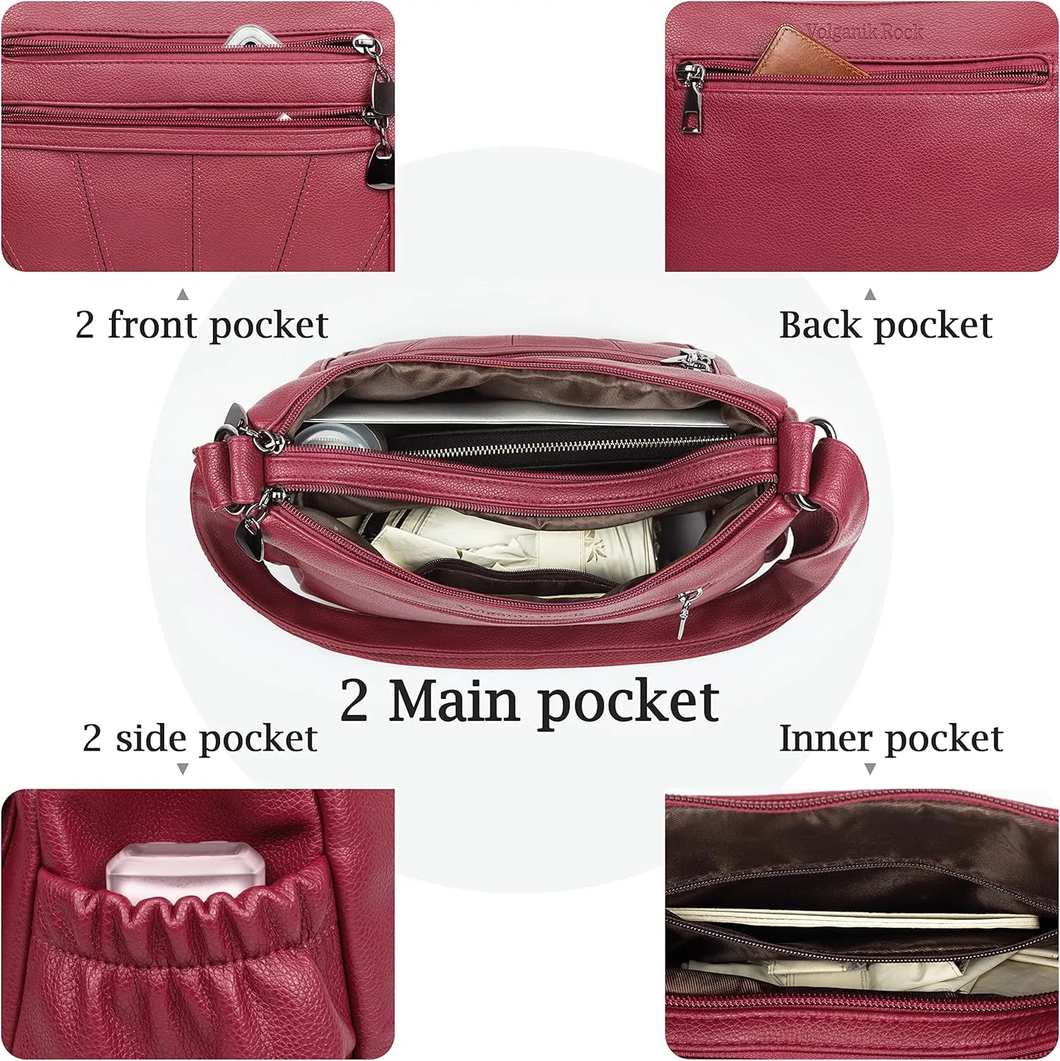 Crossbody Purse for Women Ladies Soft PU Leather Shoulder Bag Medium Roomy Handbag Fashion Tote Top Handle Satchel
